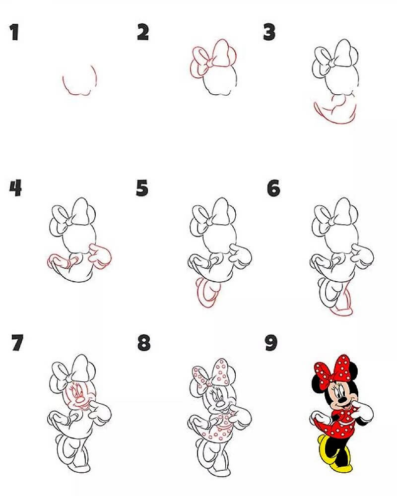 A Cute Minnie Mouse pисунки