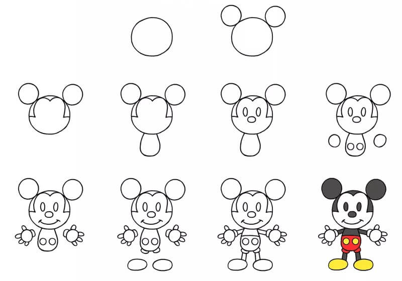 Cartoon Mickey Mouse pисунки