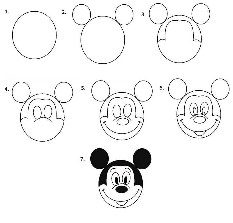 Mickey Mouse Head pисунки