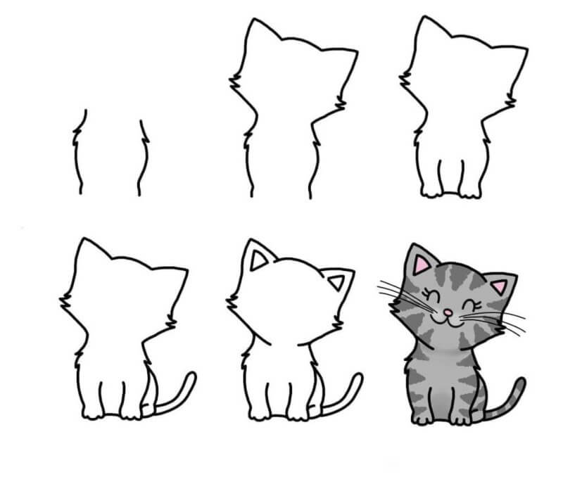 A Cute Kitten pисунки