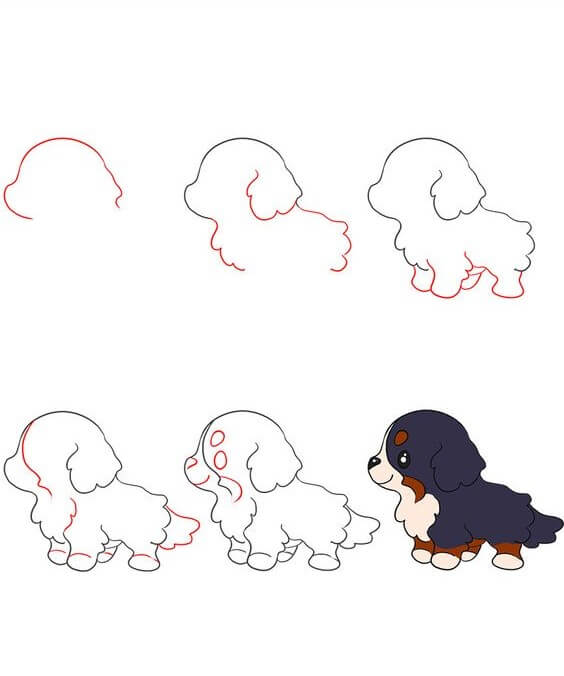 Белый пёс Рисунки