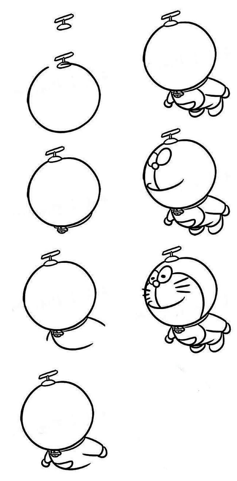 Doraemon is flying pисунки