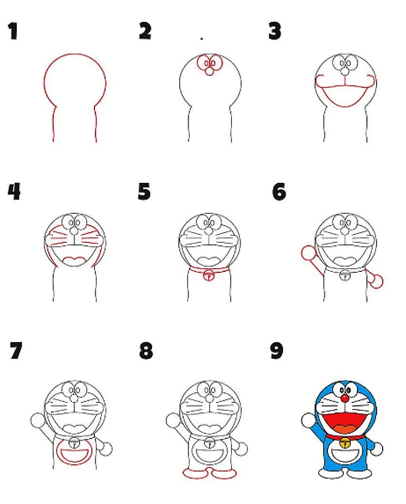 A Happy Doraemon Рисунки