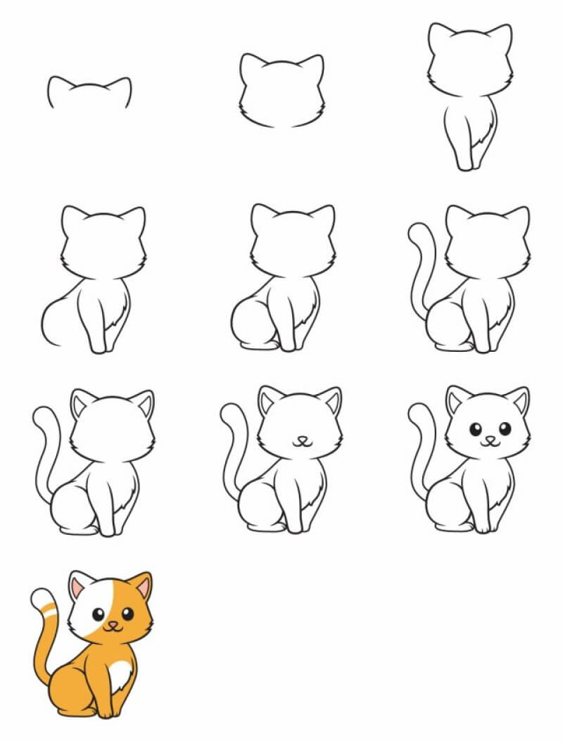 игривый кот Рисунки
