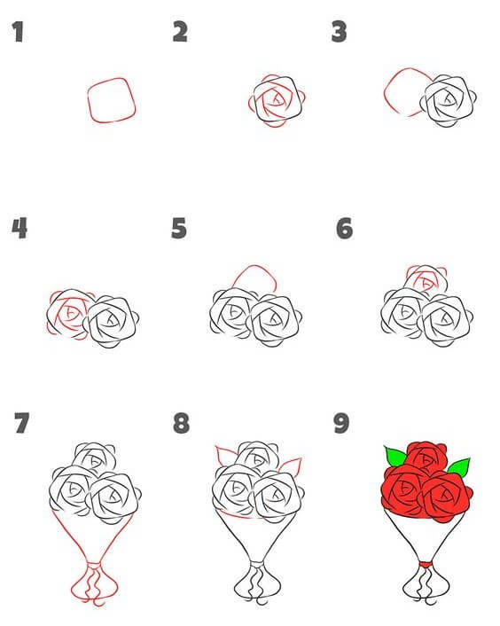 изящная роза Рисунки