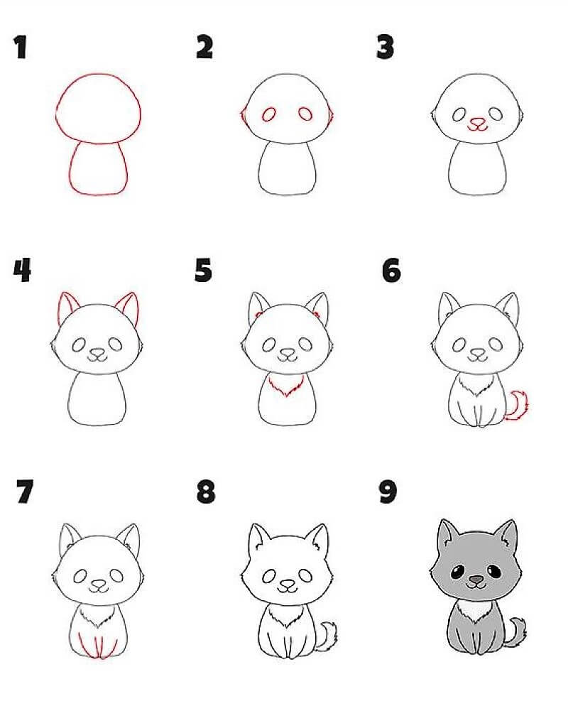 маленький котёнок Рисунки