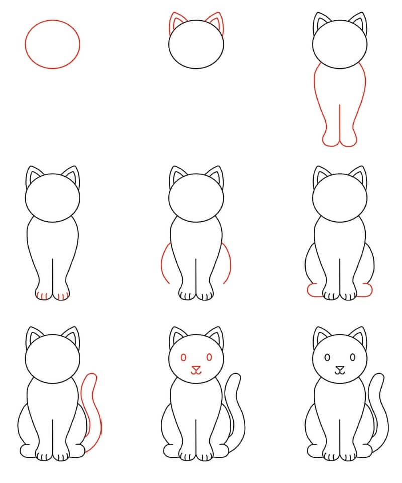 рыжий кот Рисунки