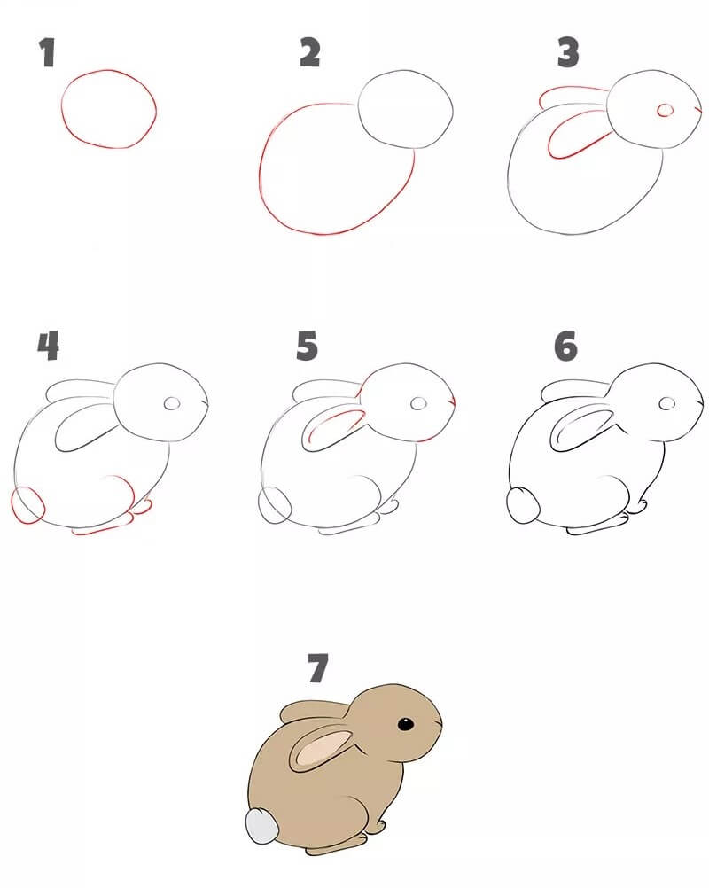счастливый кролик Рисунки