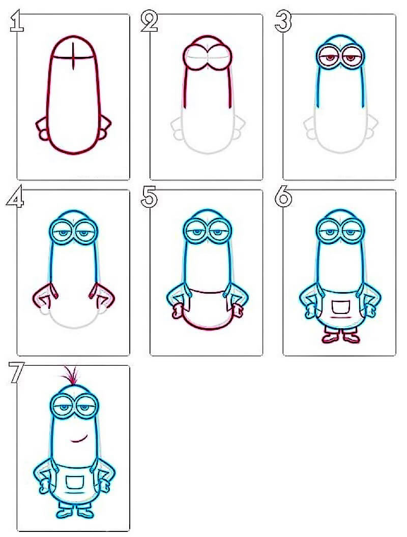 удивлённый Миньон Рисунки