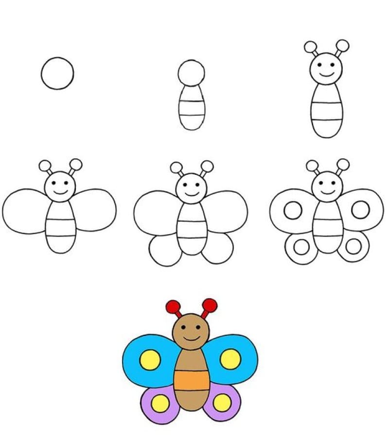 Бабочки Рисунки