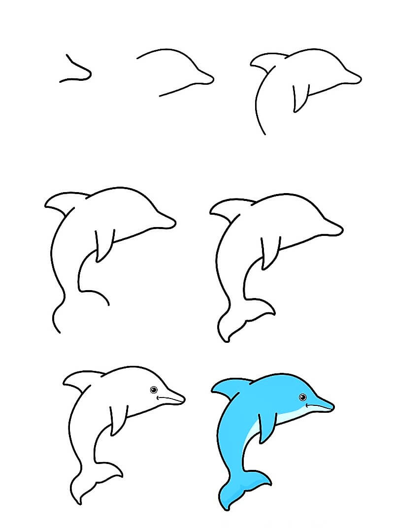 Дельфины Рисунки