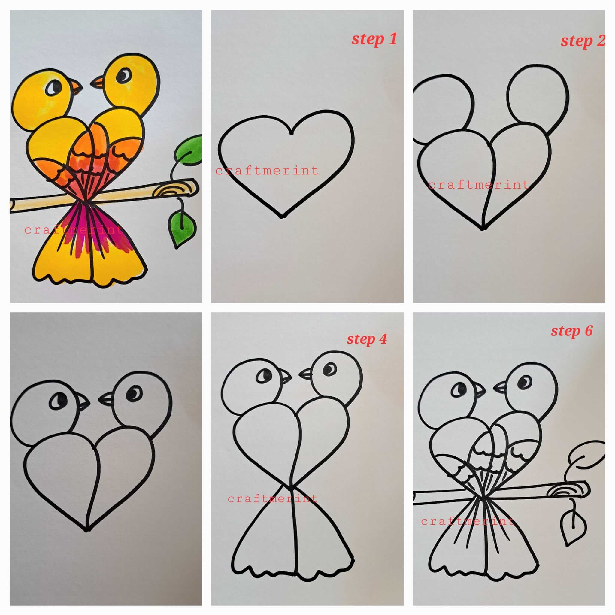 дружелюбная птица Рисунки