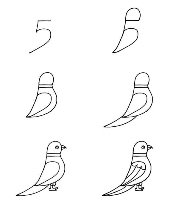 гордая птица Рисунки