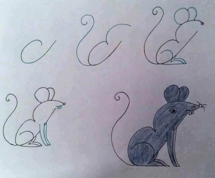 кавайная мышь Рисунки