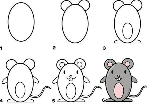 милая мышь Рисунки