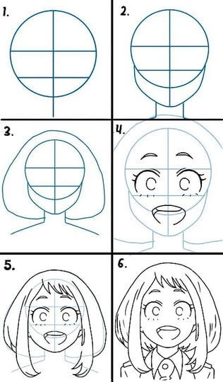 Очако Урарака Рисунки