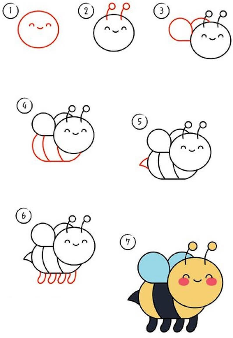 Очаровательная пчелка Рисунки