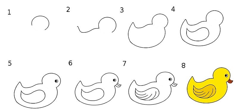 очаровательная утка Рисунки