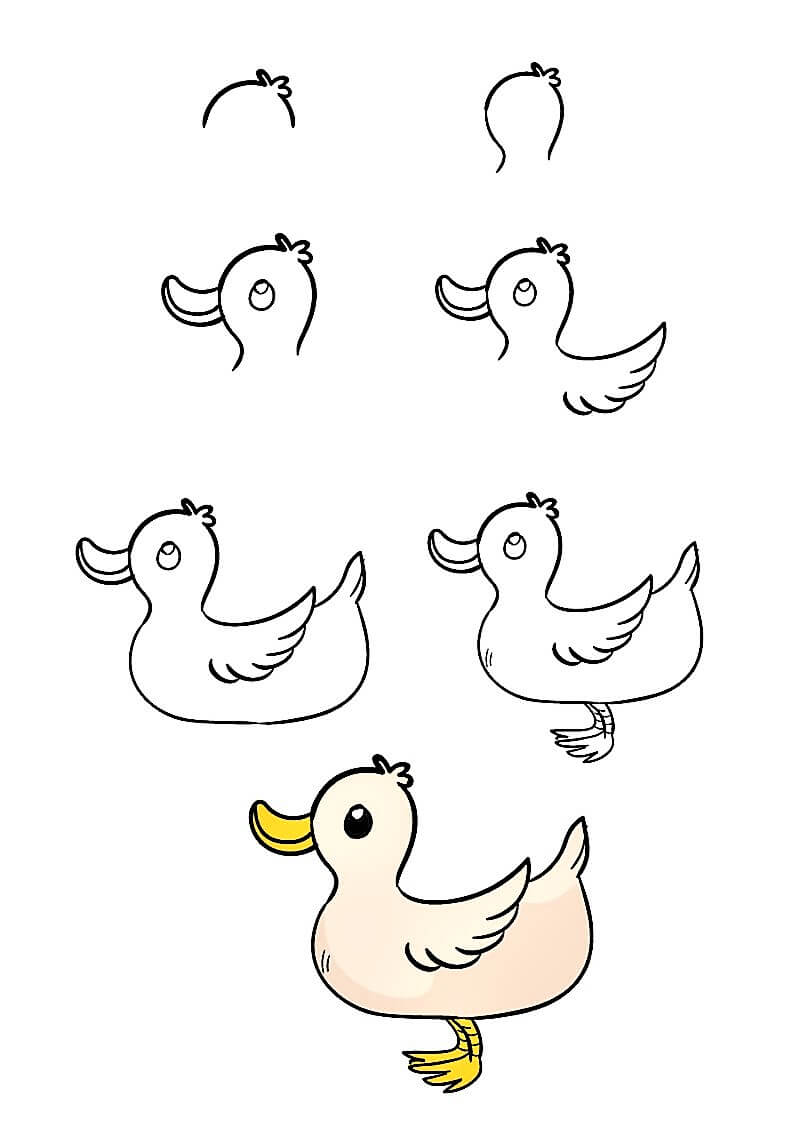 счастливая утка Рисунки