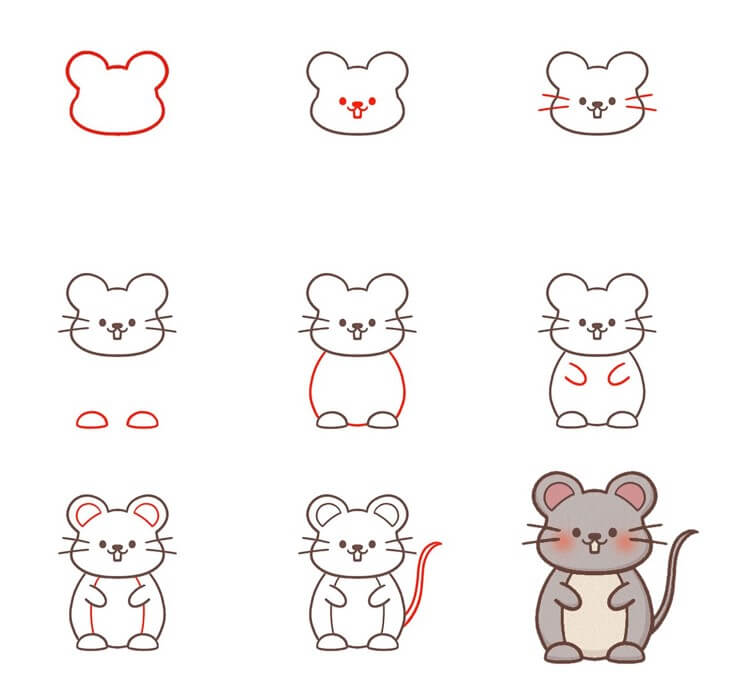 синяя мышь Рисунки