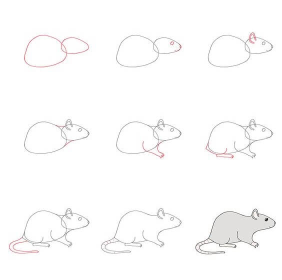 смешная мышь Рисунки