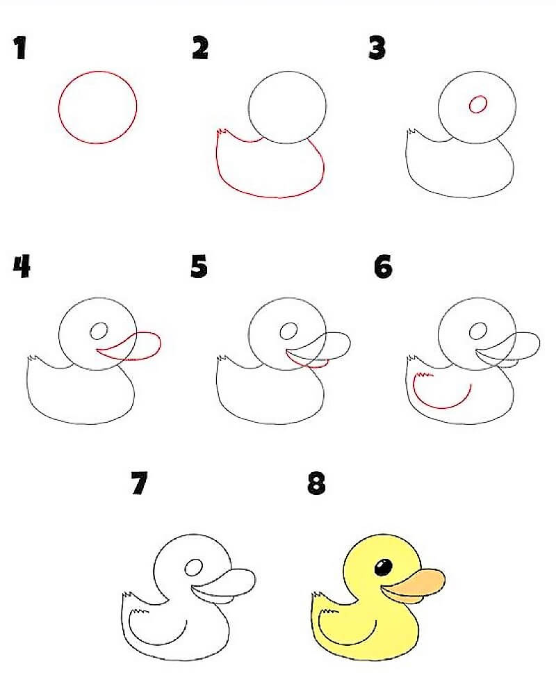 сонная утка Рисунки