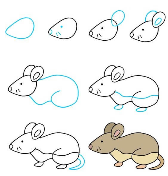 улыбающаяся мышь Рисунки