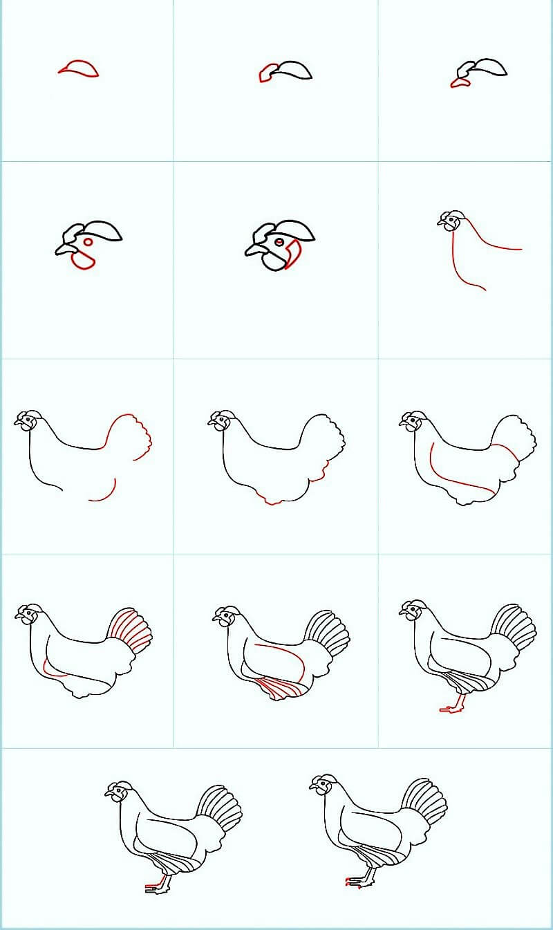Улыбающийся цыплёнок pисунки