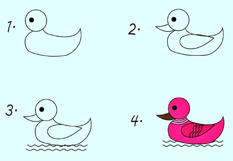 Very Simple and Easy Duck pисунки