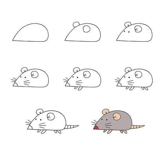 забавная мышь Рисунки