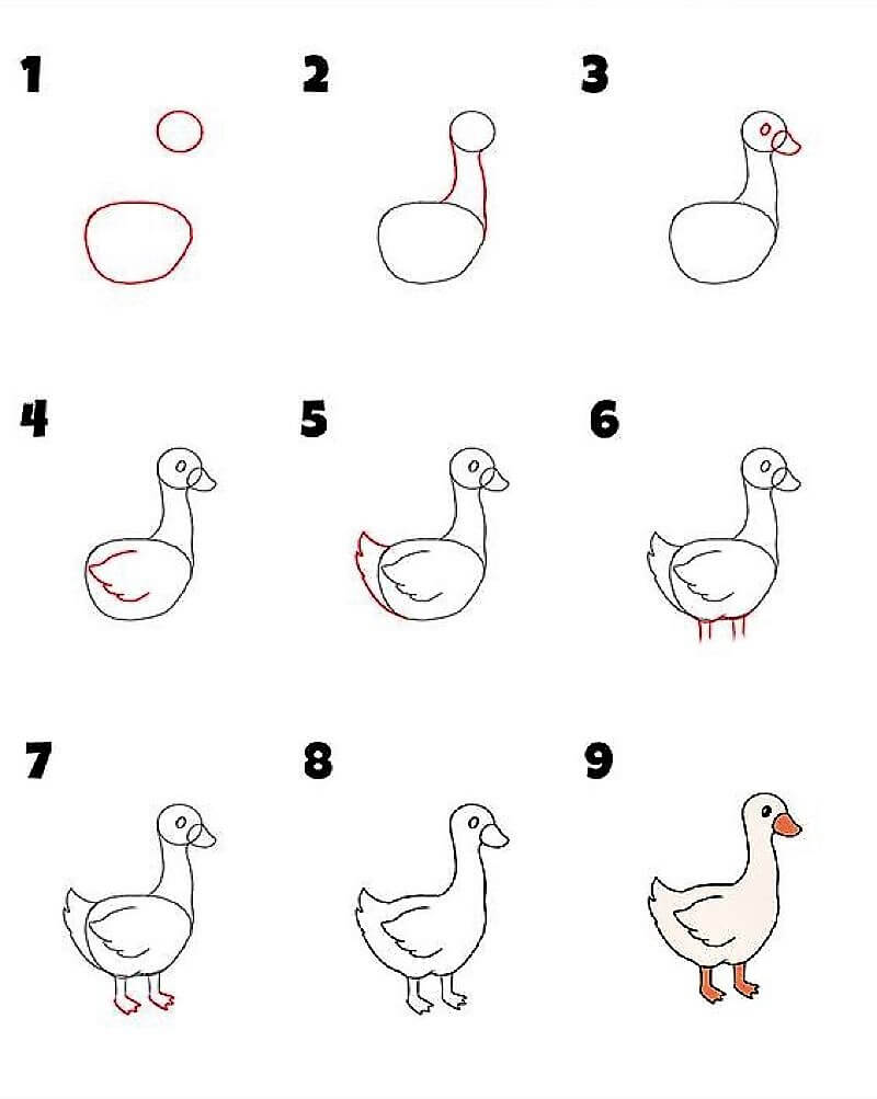 жёлтая утка Рисунки