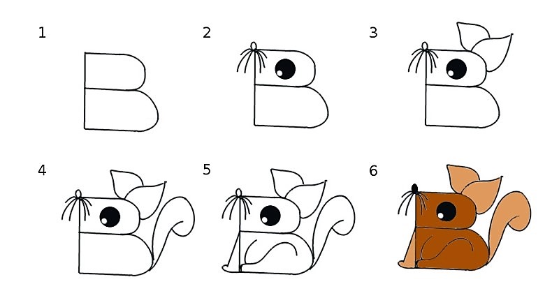 Белка счастливая Рисунки