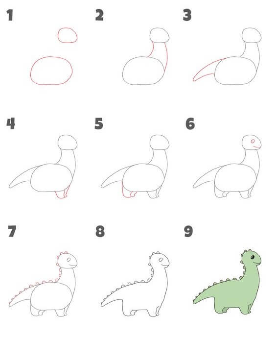 Динозавр летний Рисунки