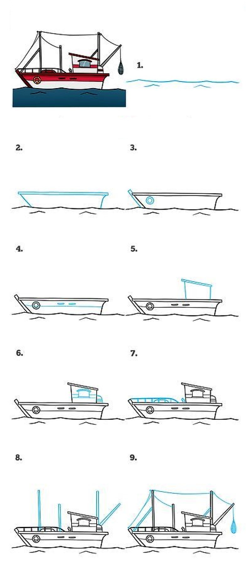 Лодка красивая Рисунки