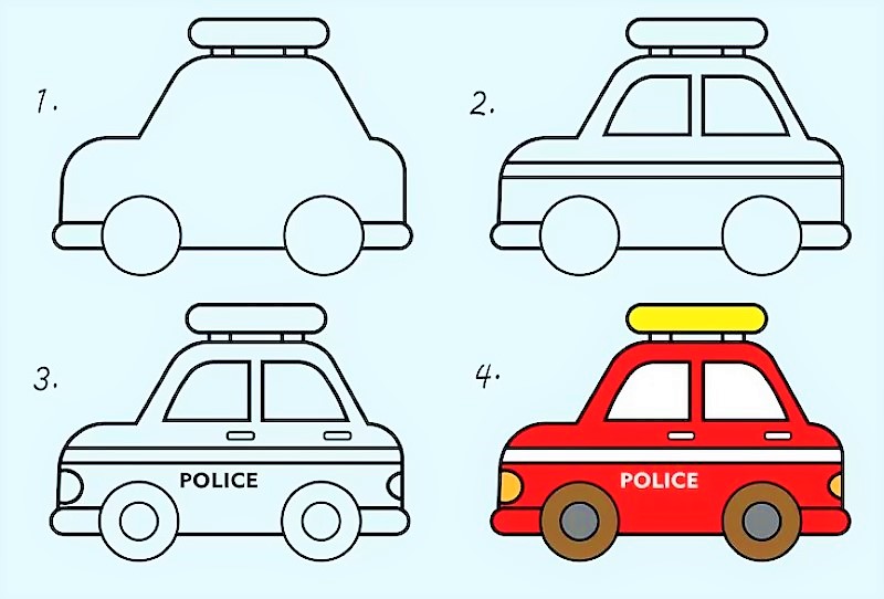 Police car Рисунки