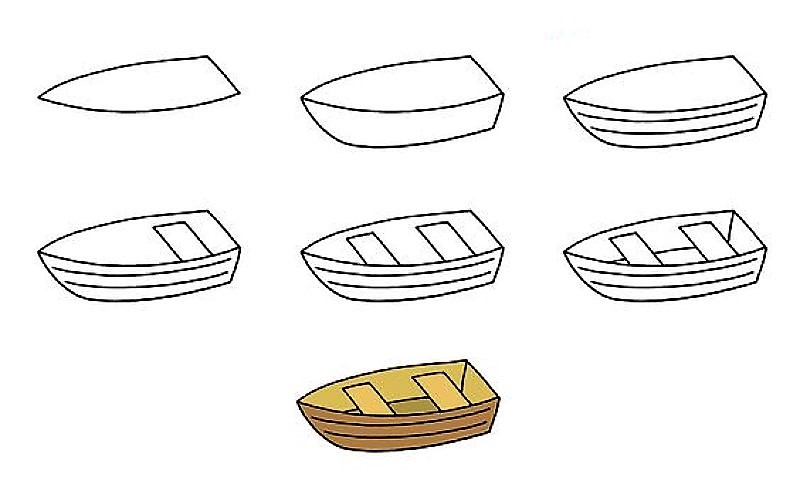 Старая лодка Рисунки