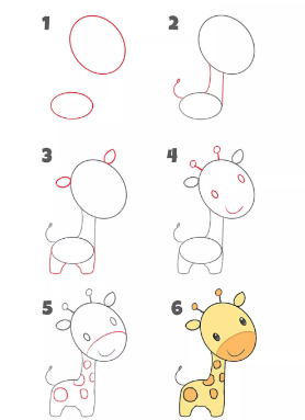Жираф милый Рисунки