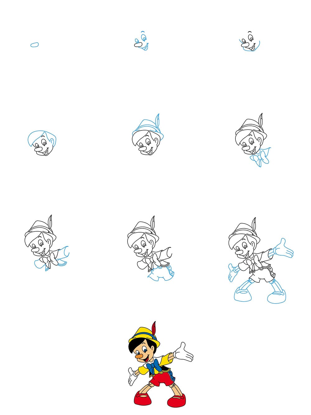 Pinocchio Drawing Ideas pисунки