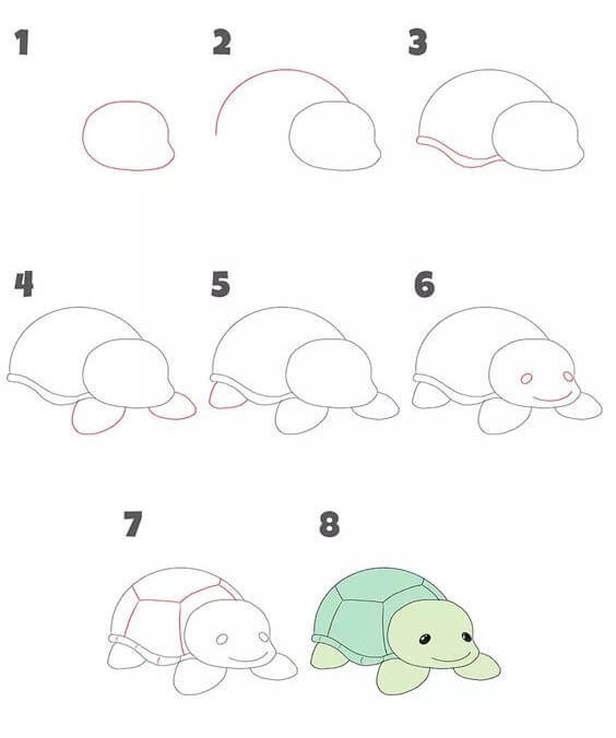 Черепаха спит Рисунки
