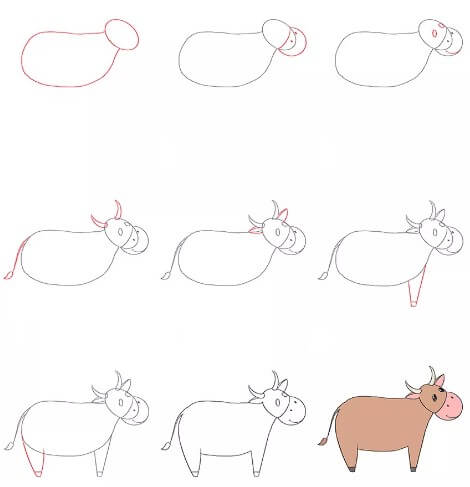 Корова дружелюбная Рисунки