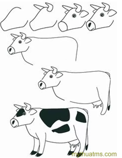 Корова рыжая Рисунки