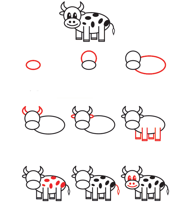 Корова улыбается Рисунки