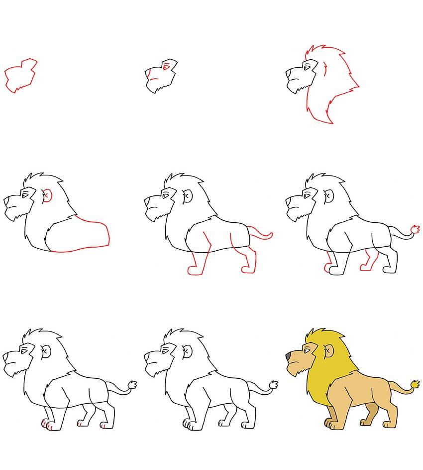 Лев рычит Рисунки