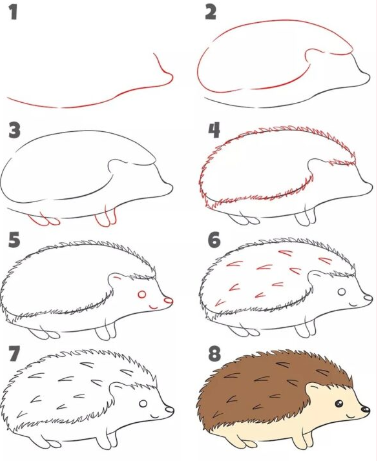 Ёж чиби Рисунки