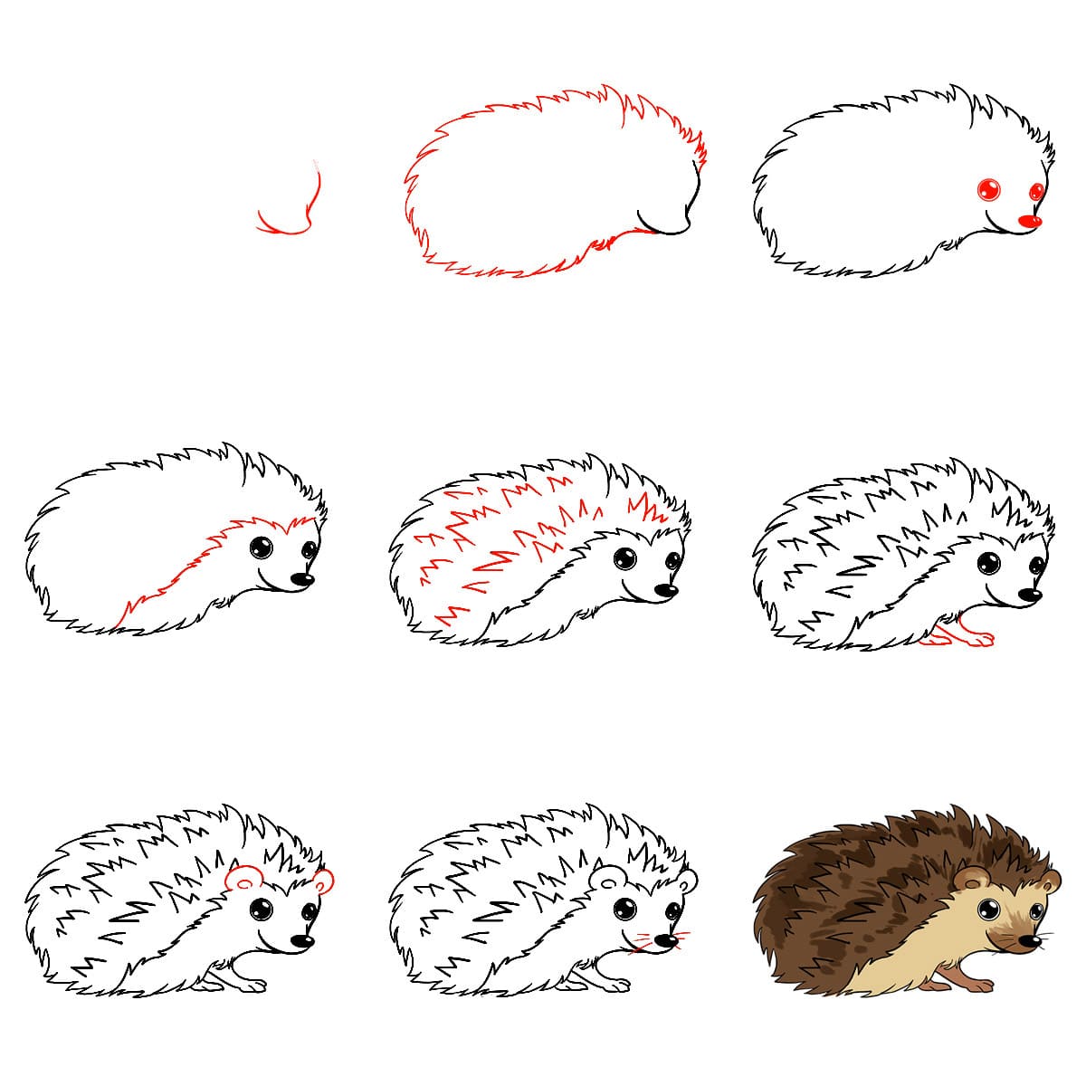 Ёж счастливый Рисунки