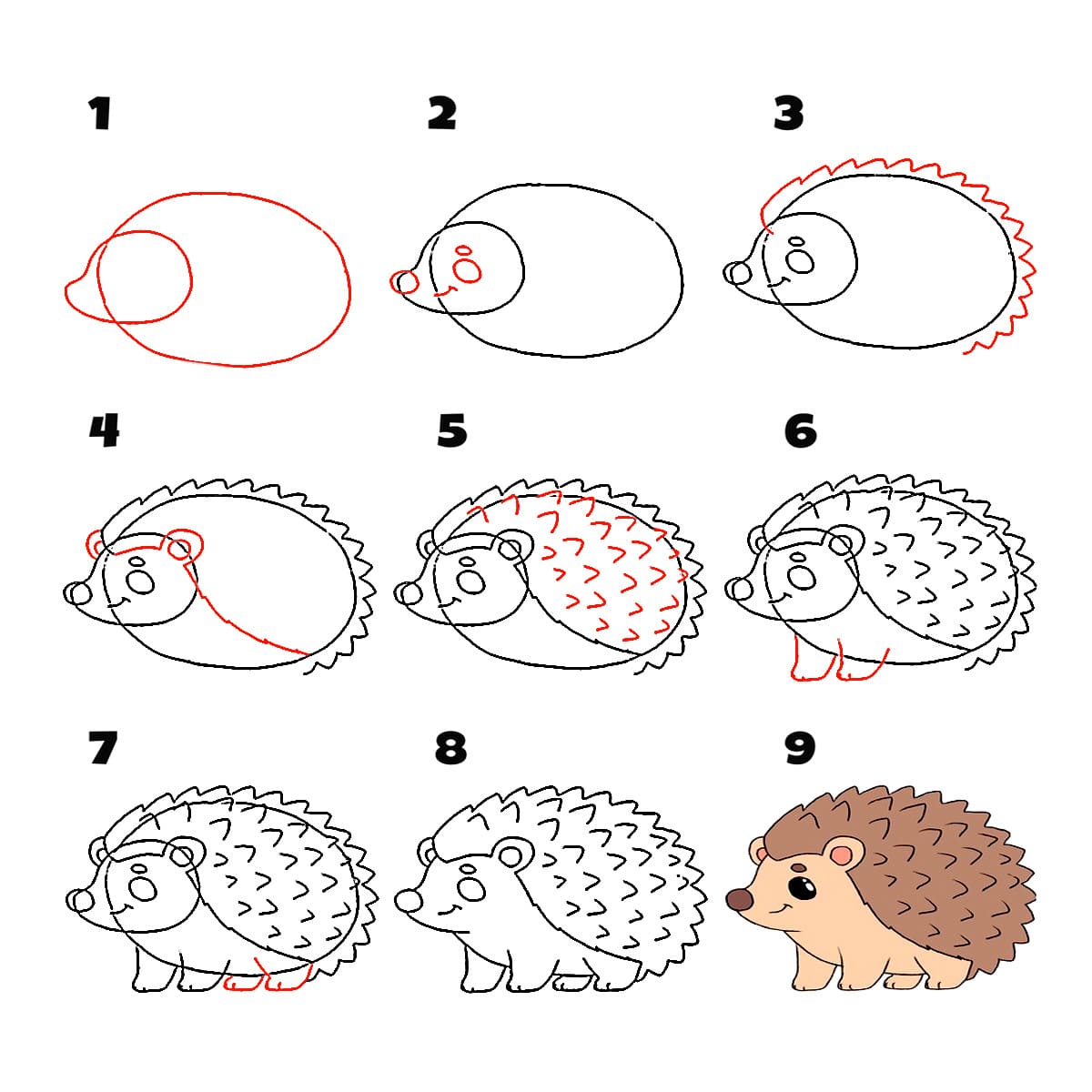 Ёж весёлый Рисунки