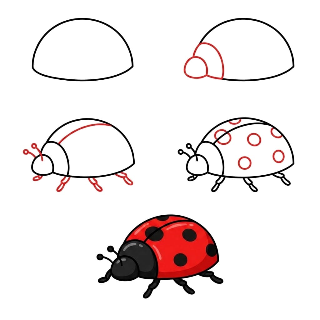 Божьи коровки Рисунки