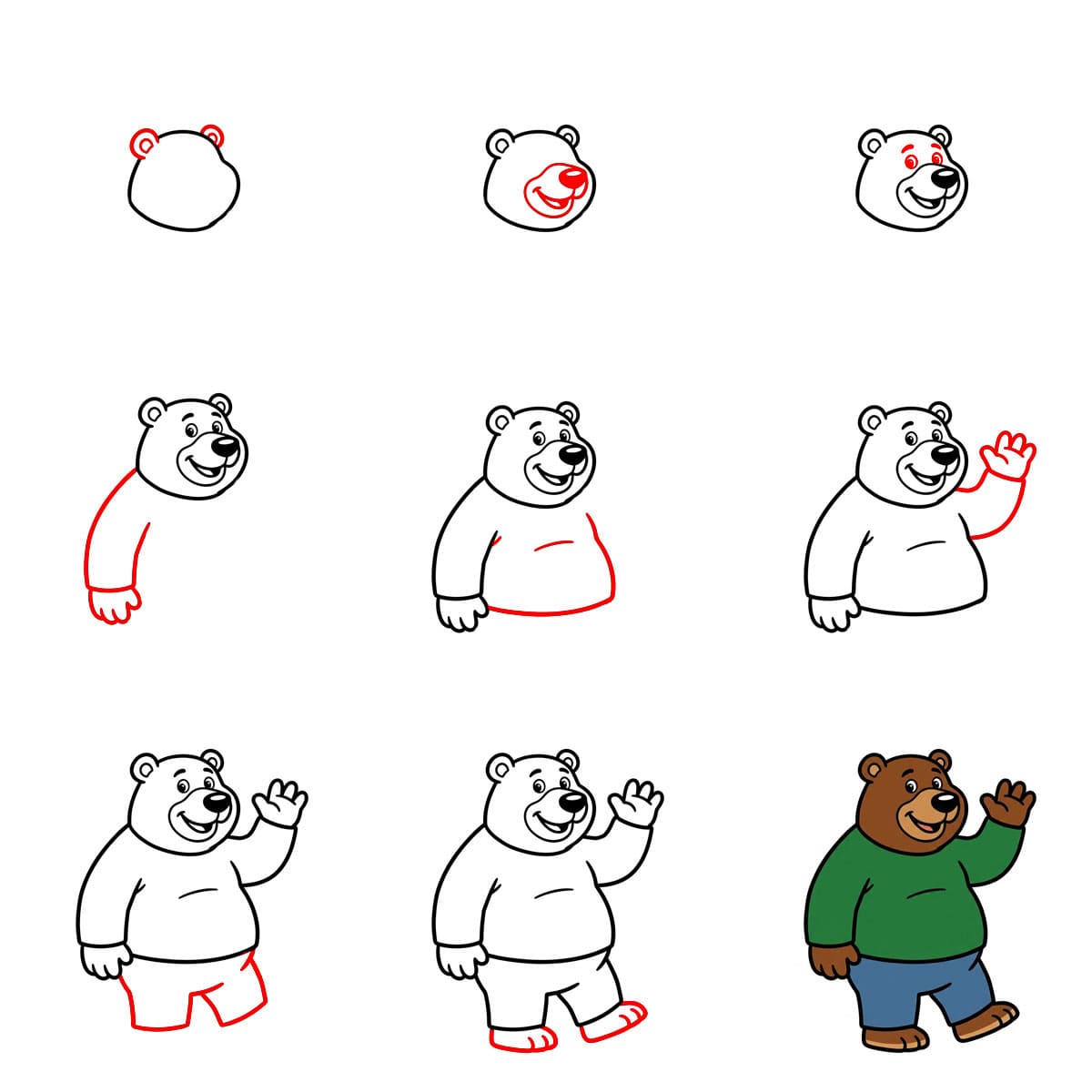 Медведь дружелюбный Рисунки