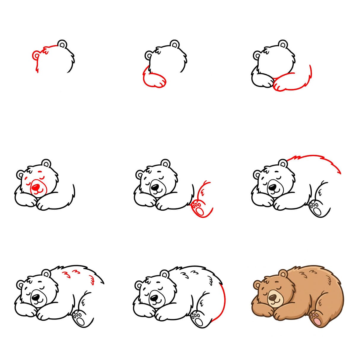 Медведь отдыхает Рисунки