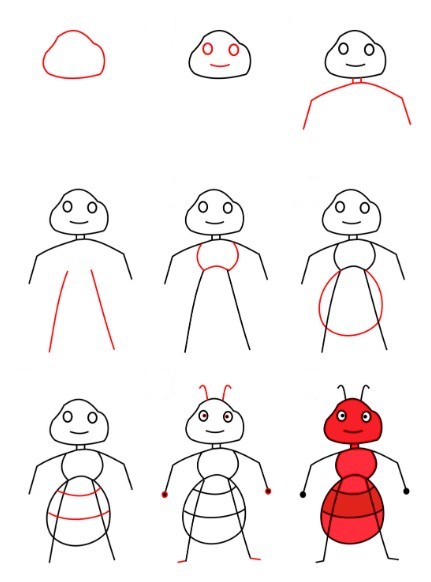 Муравей дружелюбный Рисунки
